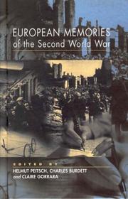 Cover of: European memories of the Second World War