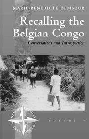 Cover of: Recalling the Belgian Congo by Marie-Bénédicte Dembour