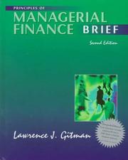 Cover of: Principles of managerial finance by Gitman, Lawrence J.