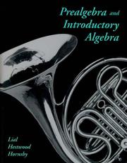 Cover of: Prealgebra and Introductory Algebra by Margaret L. Lial, Diana L. Hestwood, E. John Hornsby