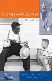 Cover of: Culture and context: a basic writing guide with readings