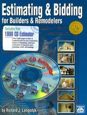 Cover of: Estimating & bidding for builders & remodelers by Richard J. Langedyk, Richard J. Langedyk