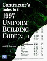 Cover of: Contractor's index to the 1997 Uniform building code, vol. 1