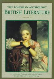 Cover of: The Longman anthology of British literature. by [compiled by] Stuart Sherman.