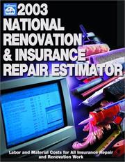 Cover of: 2003 National Renovation & Insurance Repair Estimator (National Renovation and Insurance Repair Estimator, 2003) by Jonathon Russell