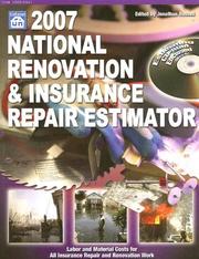 Cover of: 2007 National Renovation & Insurance Repair Estimator (National Renovation and Insurance Repair Estimator)