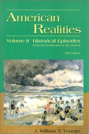 Cover of: American Realities, Volume II (5th Edition)