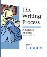 Cover of: The writing process by John M. Lannon