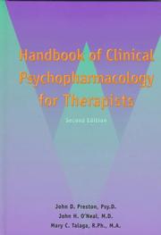 Cover of: Handbook of clinical psychopharmacology for therapists