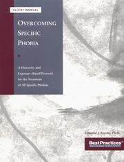 Cover of: Overcoming Specific Phobias - Client Manual by Edmund J. Bourne
