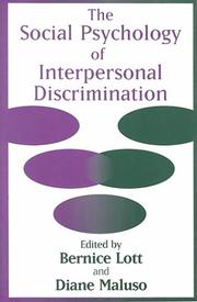 Cover of: The social psychology of interpersonal discrimination