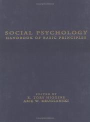 Cover of: Social psychology by edited by E. Tory Higgins, Arie W. Kruglanski.