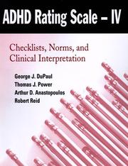 Cover of: ADHD rating scale-IV: checklists, norms, and clinical interpretation