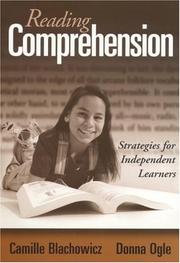 Cover of: Reading Comprehension: Strategies for Independent Learners