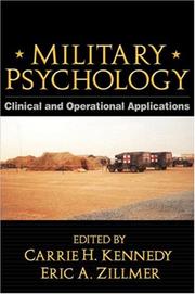 Cover of: Military Psychology: Clinical and Operational Applications