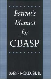 Cover of: Patient's Manual for CBASP