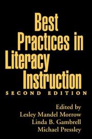 Cover of: Best Practices in Literacy Instruction, Second Edition by 