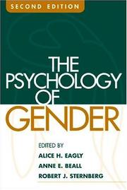 Cover of: The psychology of gender