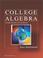 Cover of: College algebra through modeling and visualization.