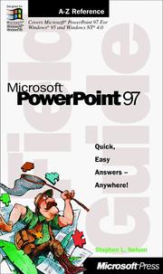 Cover of: Microsoft PowerPoint 97 field guide by Stephen L. Nelson