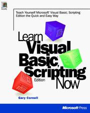 Cover of: Learn Microsoft Visual Basic scripting edition now