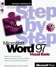 Cover of: Microsoft Word 97 Visual Basic step by step | Michael Halvorson