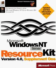 Cover of: Microsoft Windows Nt Server Resource Kit Version 4.0: Supplement 1 (Microsoft Professional Editions)