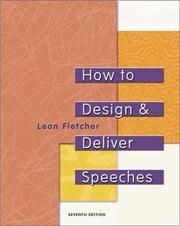 Cover of: How to Design & Deliver Speeches by Leon Fletcher