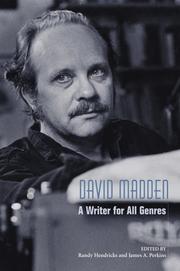 Cover of: David Madden: A Writer for All Genres