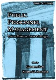 Cover of: Public Personnel Management: Current Concerns, Future Challenges (3rd Edition)