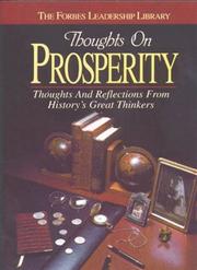 Cover of: Thoughts on prosperity.
