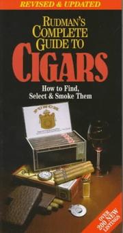 Cover of: Rudman's Complete Guide to Cigars