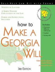 Cover of: How to Make a Georgia Will by Mark Warda, Edward P. Moses, Mark Warda