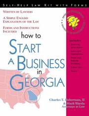 Cover of: How to start a business in Georgia by Charles T. Robertson