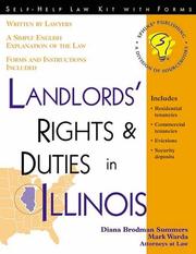 Cover of: Landlords' rights & duties in Illinois: with forms