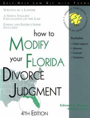 Cover of: How to modify your Florida divorce judgment: with forms