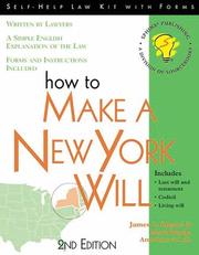 Cover of: How to Make a New York Will: With Forms