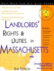 Cover of: Landlords' rights & duties in Massachusetts by Joseph P. DiBlasi