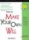 Cover of: How to make your own will