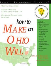 Cover of: How to Make an Ohio Will