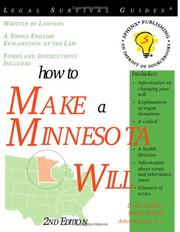 Cover of: How to make a Minnesota will