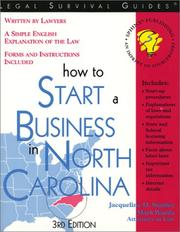 Cover of: How to start a business in North Carolina by Jacqueline D. Stanley