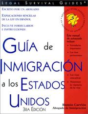 Cover of: Guia de inmigracion a los Estados Unidos by Ramon Carrion