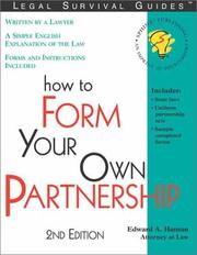 Cover of: How to form your own partnership by Edward A. Haman