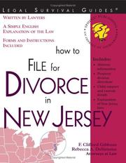 Cover of: How to file for divorce in New Jersey