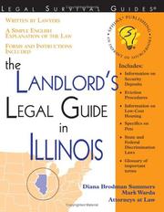 Cover of: The landlord's legal guide in Illinois