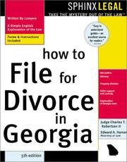 Cover of: How to file for divorce in Georgia by Charles T. Robertson