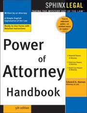 Cover of: Power of attorney handbook by Edward A. Haman
