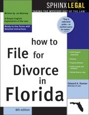 Cover of: How to file for divorce in Florida by Edward A. Haman, Edward A. Haman