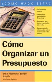 Cover of: Como Organizar Un Presupuesto / How To Manage Your Budget